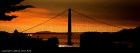 Golden Gate  Bridge at Sunset - 8297  San Francisco View from Telegraph Hill - Aspect Ratio 1:2.25